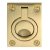 Rectangular Flush Ring Cabinet Pull Handle - 62 x 44mm - PVD Brass