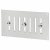 Hit & Miss Vent - 165 x 89mm - Satin Chrome