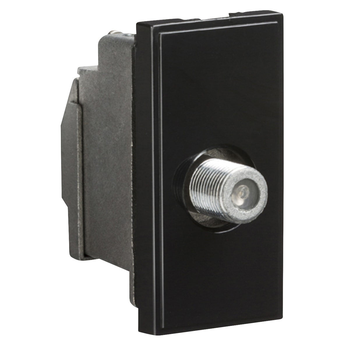 Female F type Satellite Euro Module - Black