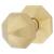 Marcus Satin Brass Octagonal Centre Door Knob - 66mm Rose Diameter