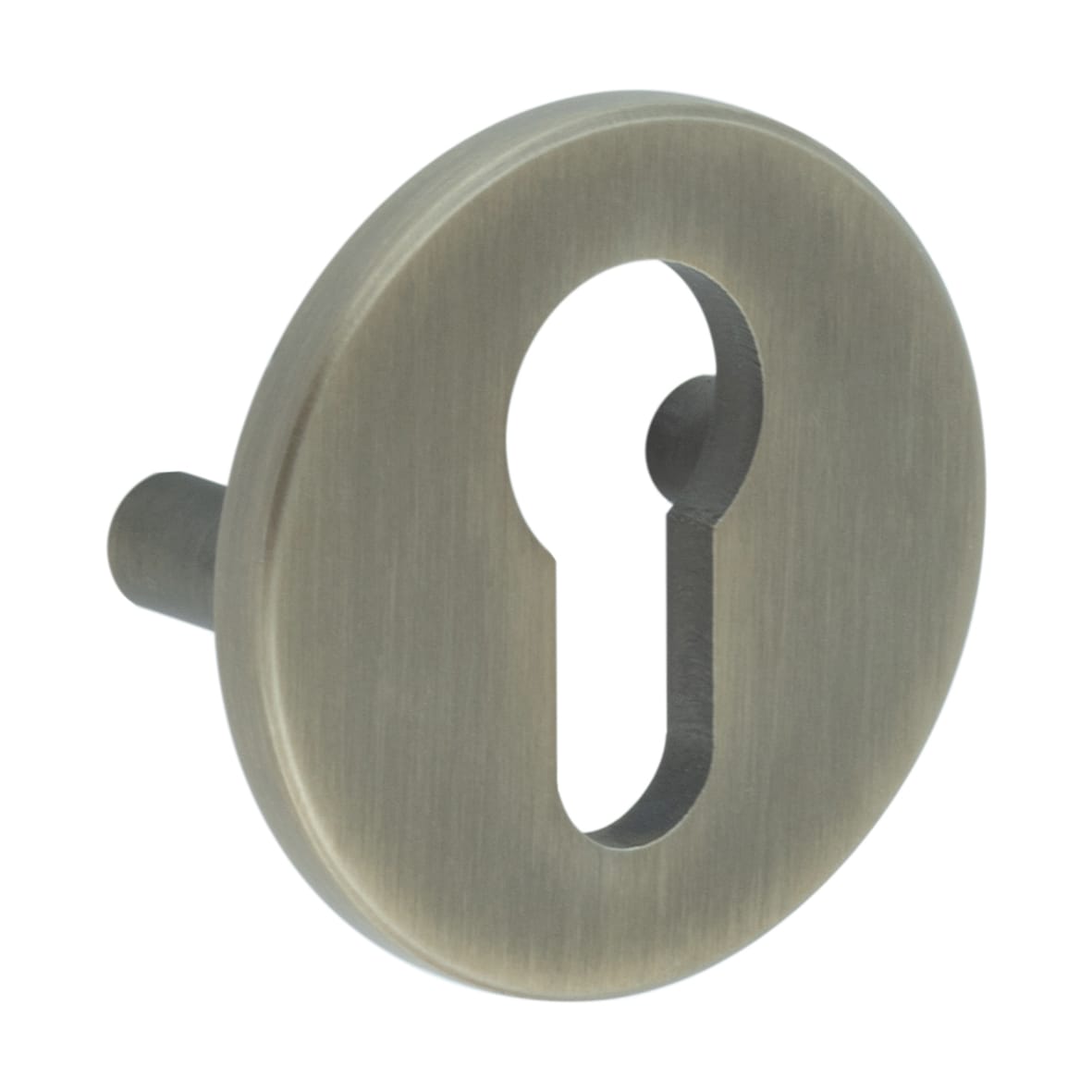 Bolt Fix Security Escutcheon - 52mm Diameter - Euro - Antique Brass