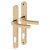 M1710RH/3841N Polished Brass uPVC Multipoint Door Handles - Long Plate - 92mm c/c - Tokyo Range