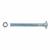 Carriage / Coach Bolt with Nut - M10 x 100mm - Zinc Plated - Pack of 5