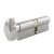 J2X28 Pattern 5 Pin 64mm Euro Thumbturn Cylinder - 32mm Turn + 32mm - Satin Chrome