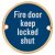 Fire Door Keep Locked Shut Door Sign - 75mm Diameter - Polished Brass