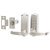 Push Button Code Lock and Latch with Key Override - Brushed Steel