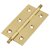Solid Drawn Finial Butt Cabinet Hinge - 64 x 35 x 1.45mm - Polished Brass - Pair