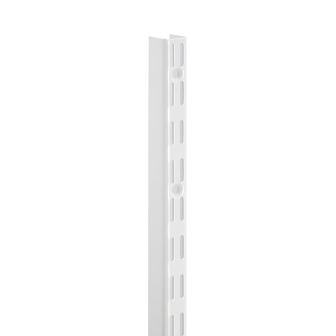 Twin Slot Shelving System - Extension Shelf Wall Upright - 1148mm Length - White