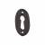 Oval Escutcheon - 47 x 29mm - Keyhole - Antique Black Iron