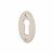 Oval Escutcheon - 56 x 33mm - Keyhole - Polished Nickel