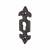 Fleur de Lys Escutcheon - 75 x 23mm - Keyhole - Antique Black Iron