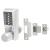 Unican 1000-1 1011 Heavy Duty Push Button Code Lock and Latch - Satin Chrome