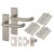 Satin Stainless Steel 19mm Return to Door Latch Door Handles Pack