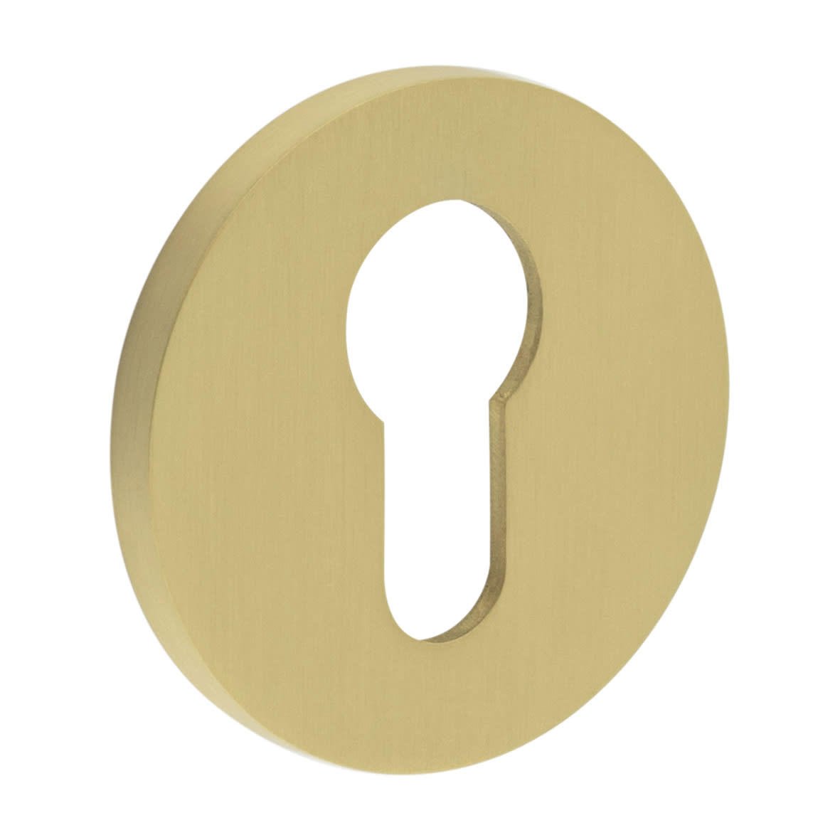 Escutcheon - 54mm Diameter - Euro - Satin Brass