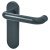 Anthracite Grey Nylon Steel Core Safety Latch Door Handles - Paris Range - 165 x 46mm