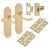 Polished Brass Victorian Summer Scroll Latch Door Handles Pack