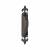 Black Iron Fleur de Lys Offset Door Pull Handle on Plate - Screw Fix - 260 x 45mm - RH