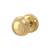 Polished Brass Georgian Rope Edge Mortice Door Knob - 60mm Rose Diameter
