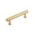 Belgrave 18mm Stepped T-Bar Cabinet Pull Handle - 128mm c/c - Satin Brass