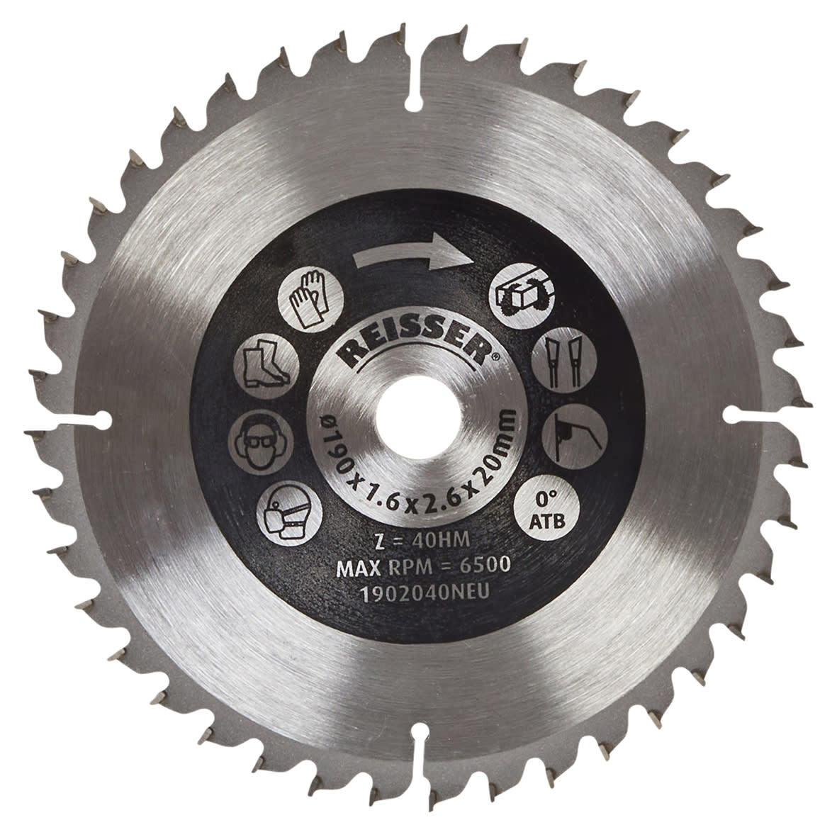 TCT Circular Saw Blade - 190 x 20mm - 40T - Wood