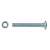 Carriage / Coach Bolt with Nut - M6 x 40mm - Zinc Plated - Pack of 10