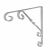 Ornamental Scroll Shelf Bracket - 250 x 245mm - White