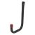 Tubular Garage and Shed Storage Hook with Red Vinyl Cap - 150mm Depth - Black & Red