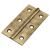 Solid Drawn Butt Cabinet Hinge - 64 x 35 x 1.45mm - Antique Brass - Pair