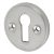 Escutcheon - 40mm Diameter - Keyhole - Satin Chrome