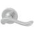 Marcus Satin Chrome Scroll Door Handles on Round Rose - Bedford Range