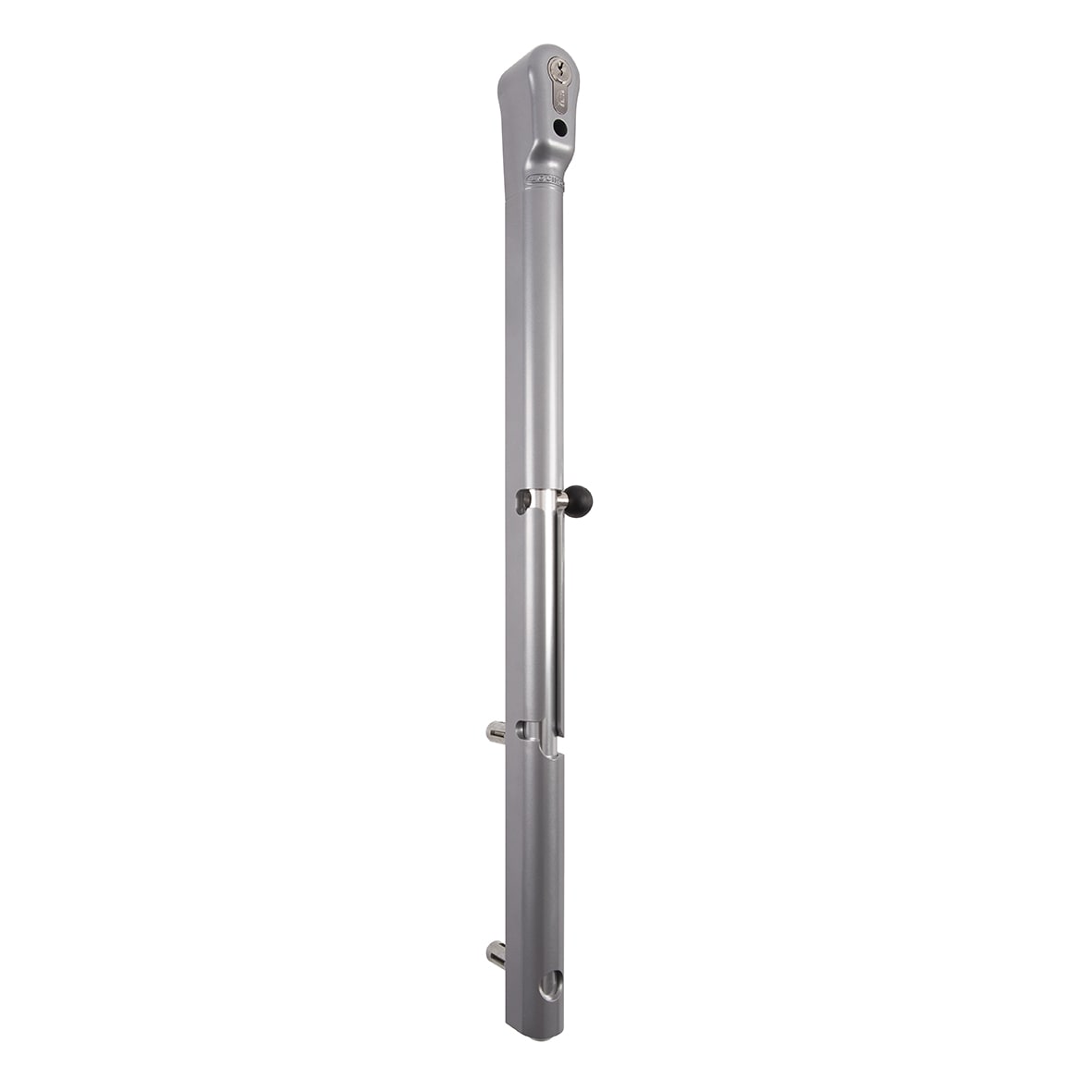Keydrop Quick Fix Lockable Drop Down Gate Bolt - 576mm Length - Silver