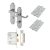 Satin Chrome Victorian Summer Scroll Bathroom Lock Door Handles Pack