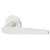 Satin Aluminium Door Handles on Round Rose - Easy Click Neptune Range
