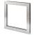 Twin Glazed Square Vision Panel - 360 x 360mm - - Brushed Stainless Steel