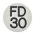 Fire Door Sign - Self Adhesive - 25mm Diameter - Rigid Plastic - Silver