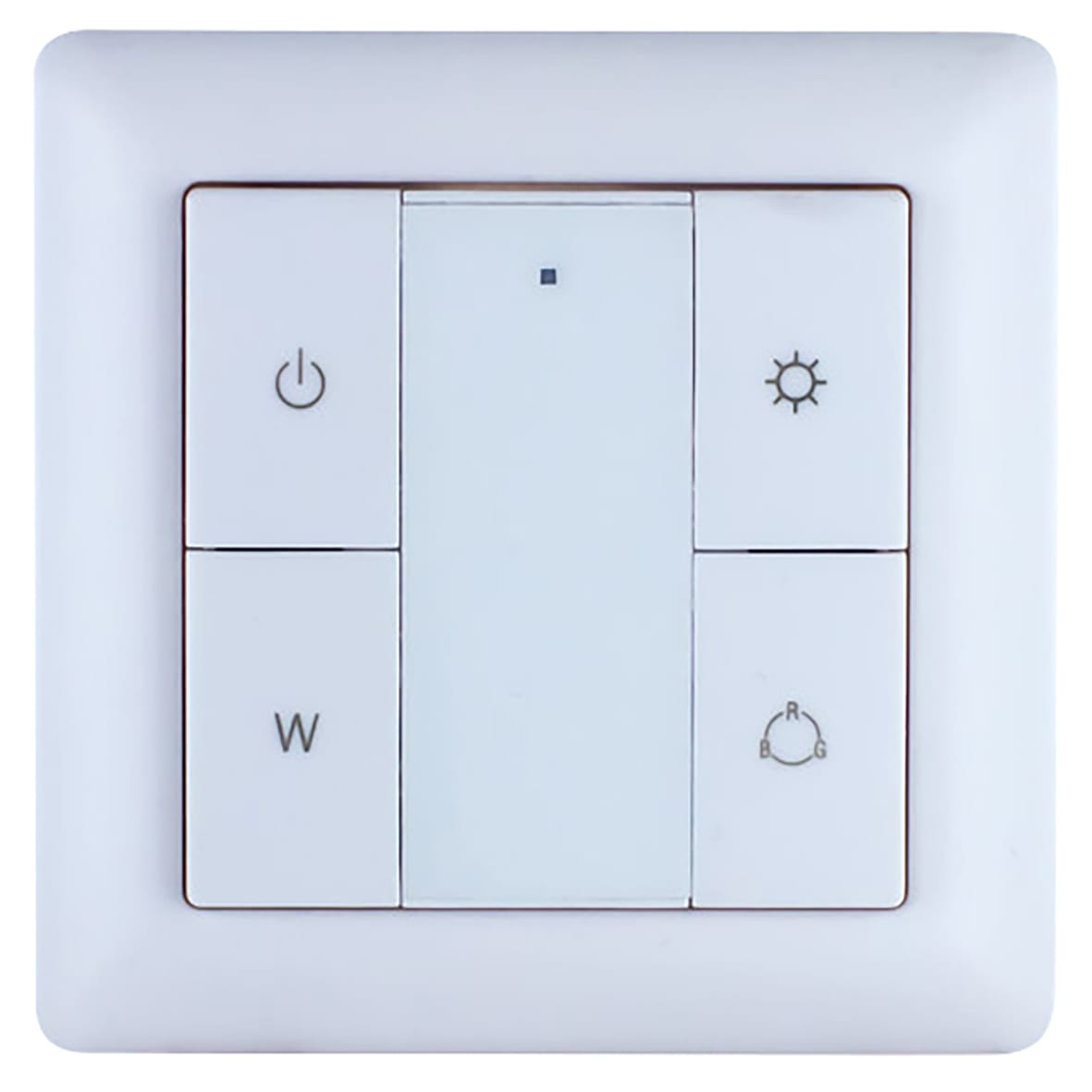 LED Bluetooth & RF Universal Wall Mounted Touch Remote Control for LED Strip Lights - White