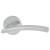 Satin Chrome Door Handles on Round Rose - Sabre Range