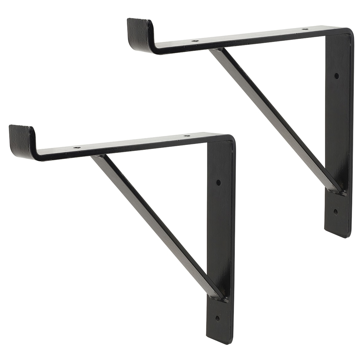 Steel Scaffold Board Shelf Bracket - Type 1 - 236 x 234 x 40mm - Black Powder Coated Iron