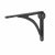 Curved Steel Shelf Bracket - 249 x 174mm - Black Beeswax