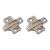 CLIP Cruciform Cabinet Mounting Plate - Screw On - 0mm Spacing - Zinc Diecast - Pair