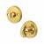 Victorian Pattern Turn Knob & Release - Polished Brass