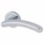 Polished Chrome Door Handles on Round Rose - Carina Range