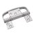 Flush Handle Door Hinge Set - 100 x 66 x 3mm - Satin Stainless Steel