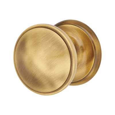 Marcus Antique Brass Round Centre Door Knob - 81mm Rose Diameter