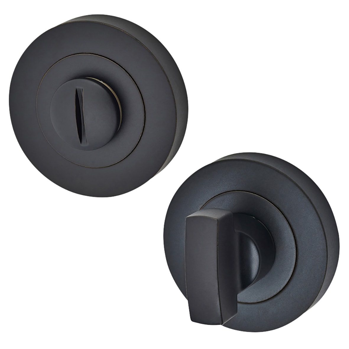Brass Varese Bathroom Turn & Release - 50mm Diameter - Matt Black