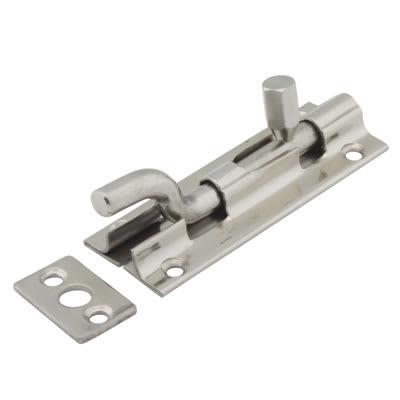 Polished Chrome Necked Barrel Bolt - Budget Range - 75 x 25mm