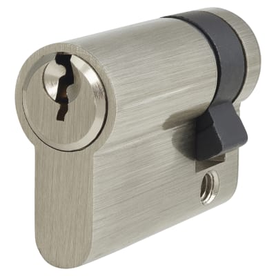 5 Pin 46mm Euro Single Cylinder - 35 + 11mm - Polished Nickel - Keyed to Differ