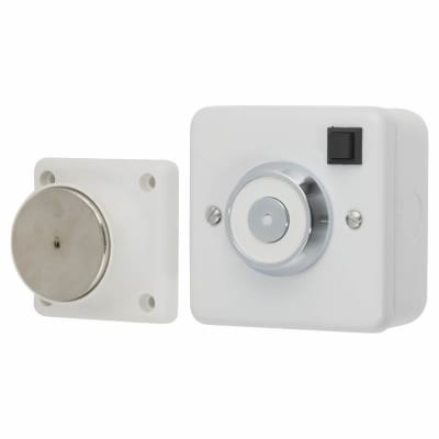 Wall Mounted Magnetic Fire Door Holder - White