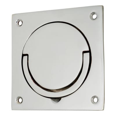 Squash Court Flush Handle - 87 x 87 x 19mm - Polished Chrome