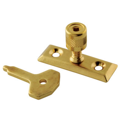 Locking Casement Window Stay Pin - Brass Plated